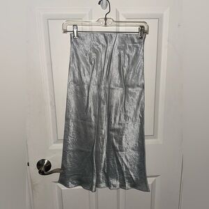 Babaton Silver Midi A-Line Skirt